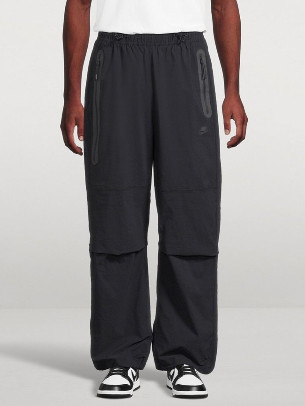 Nike Black Woven Oversized Baggy Track Pants